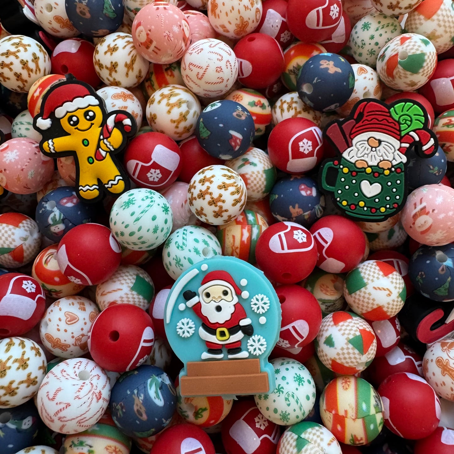 Random Christmas Silicone Bead Scoops