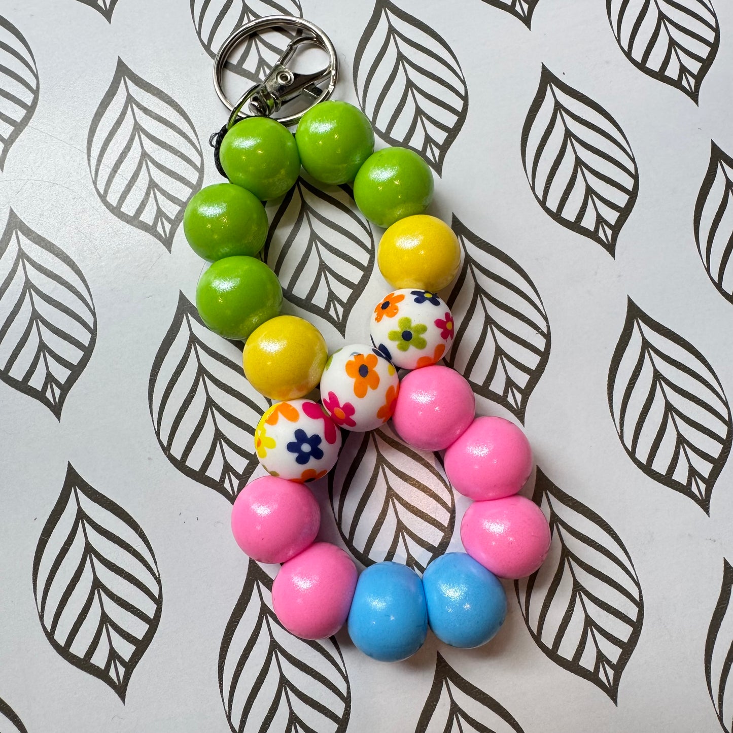 Colorful Flower Infinity Keychain