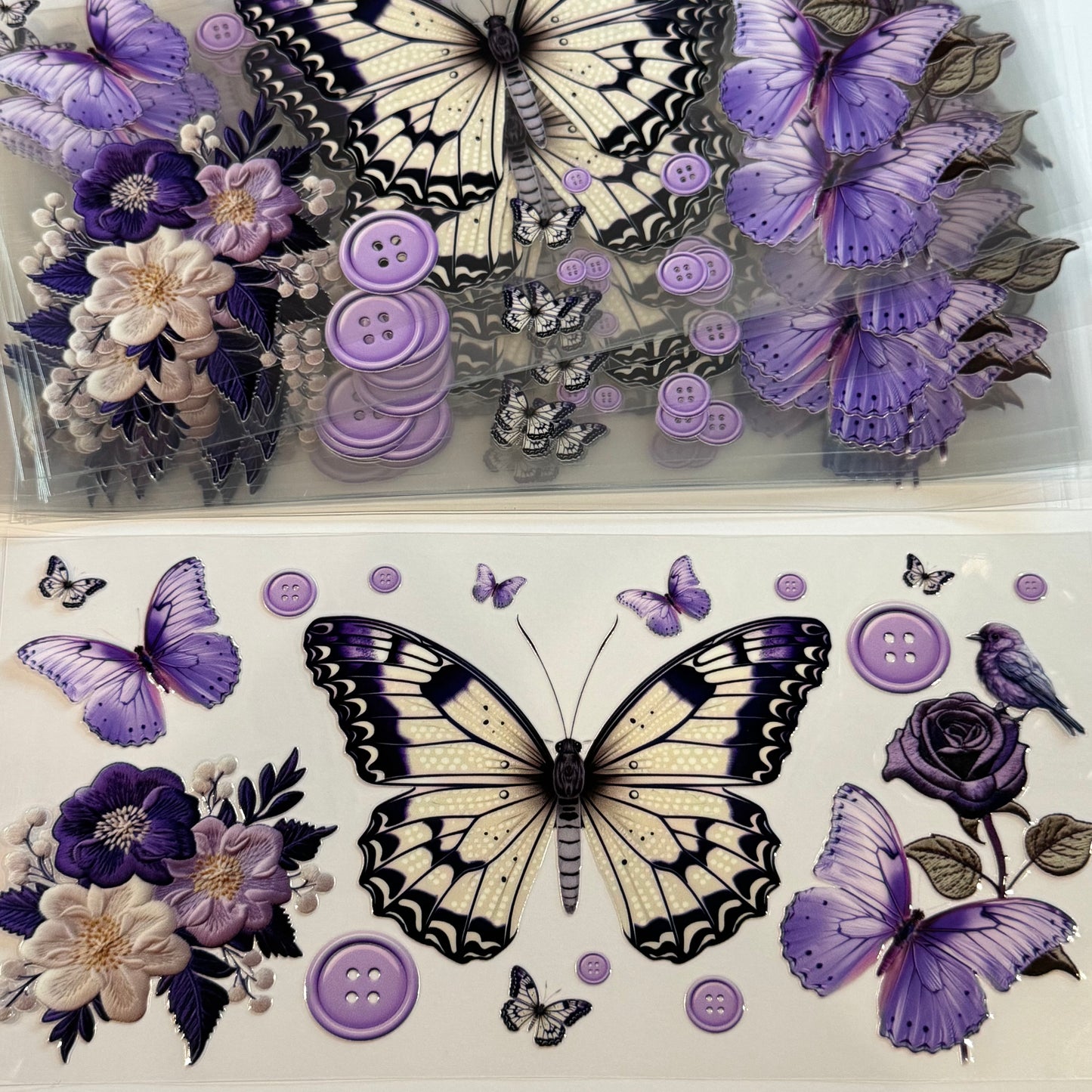 Purple Butterfly Cup Wrap #106A