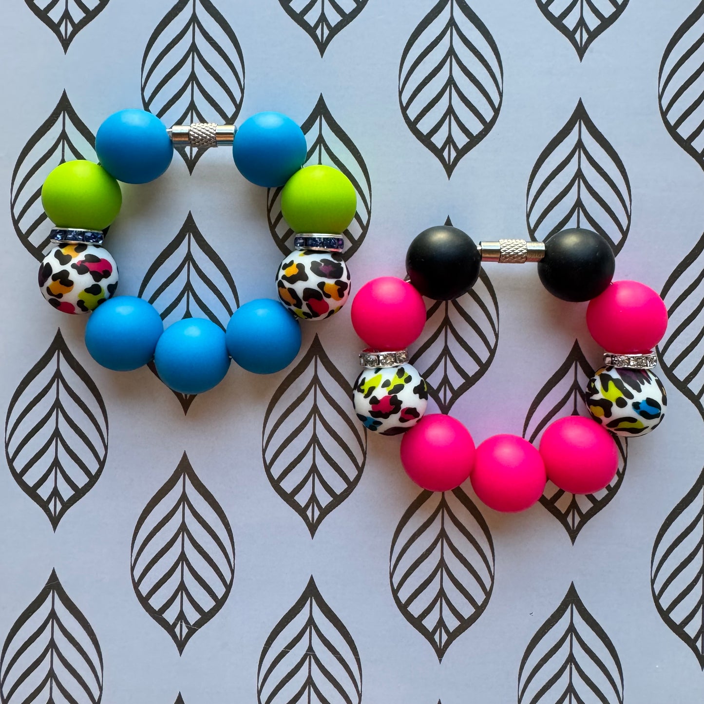 Colorful Leopard Cup Charms