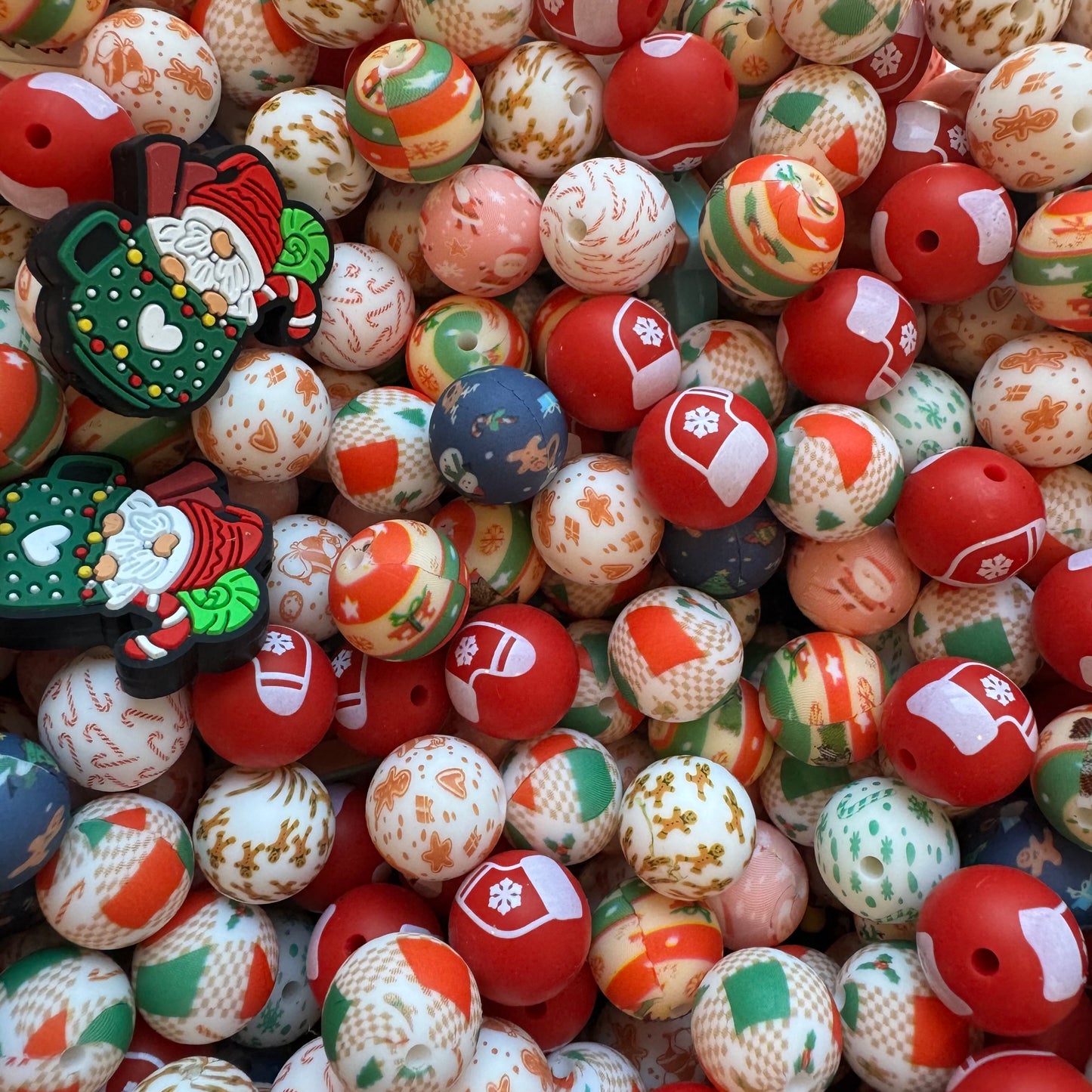 Random Christmas Silicone Bead Scoops