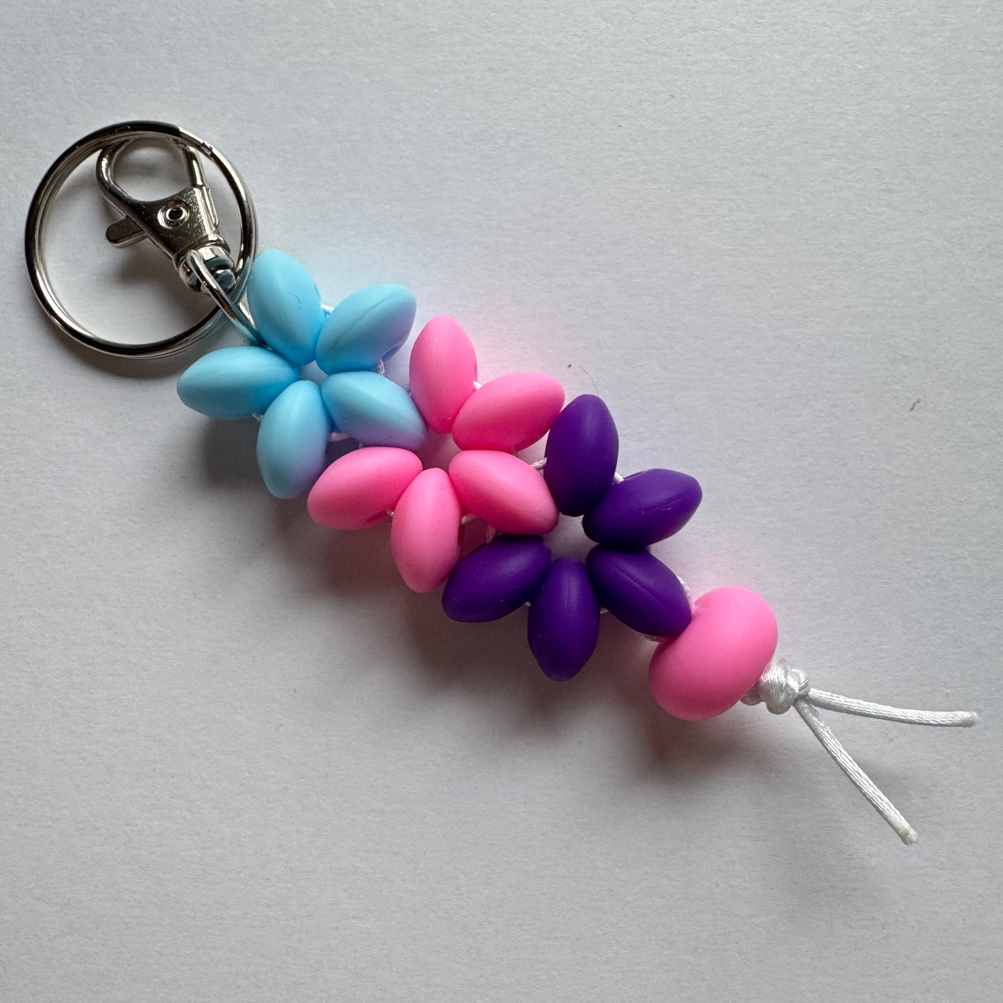 Beaded Flower Keychains