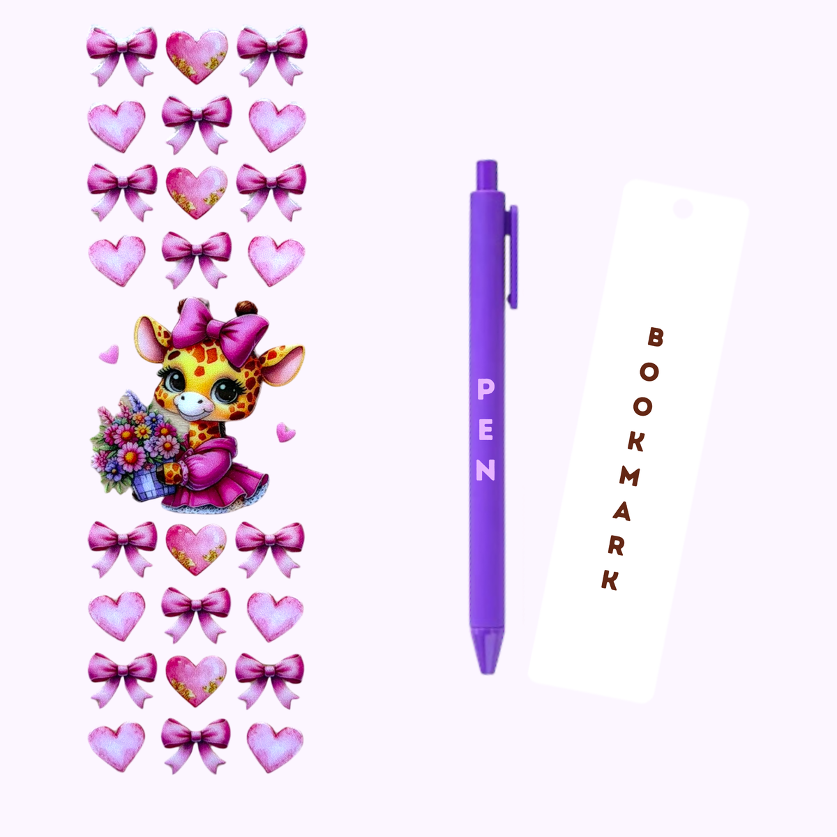 Cute Giraffe Pen/Bookmark Wrap #67