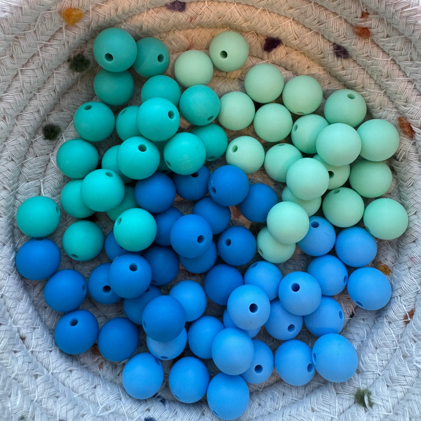 12mm Blue/Turquoise Mix 40PK