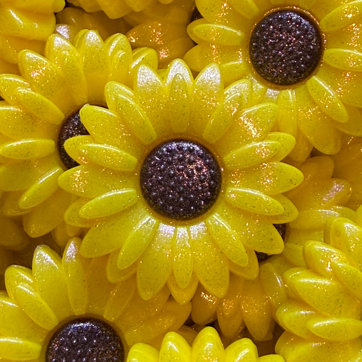 Yellow Daisy “Shiny Glitter”