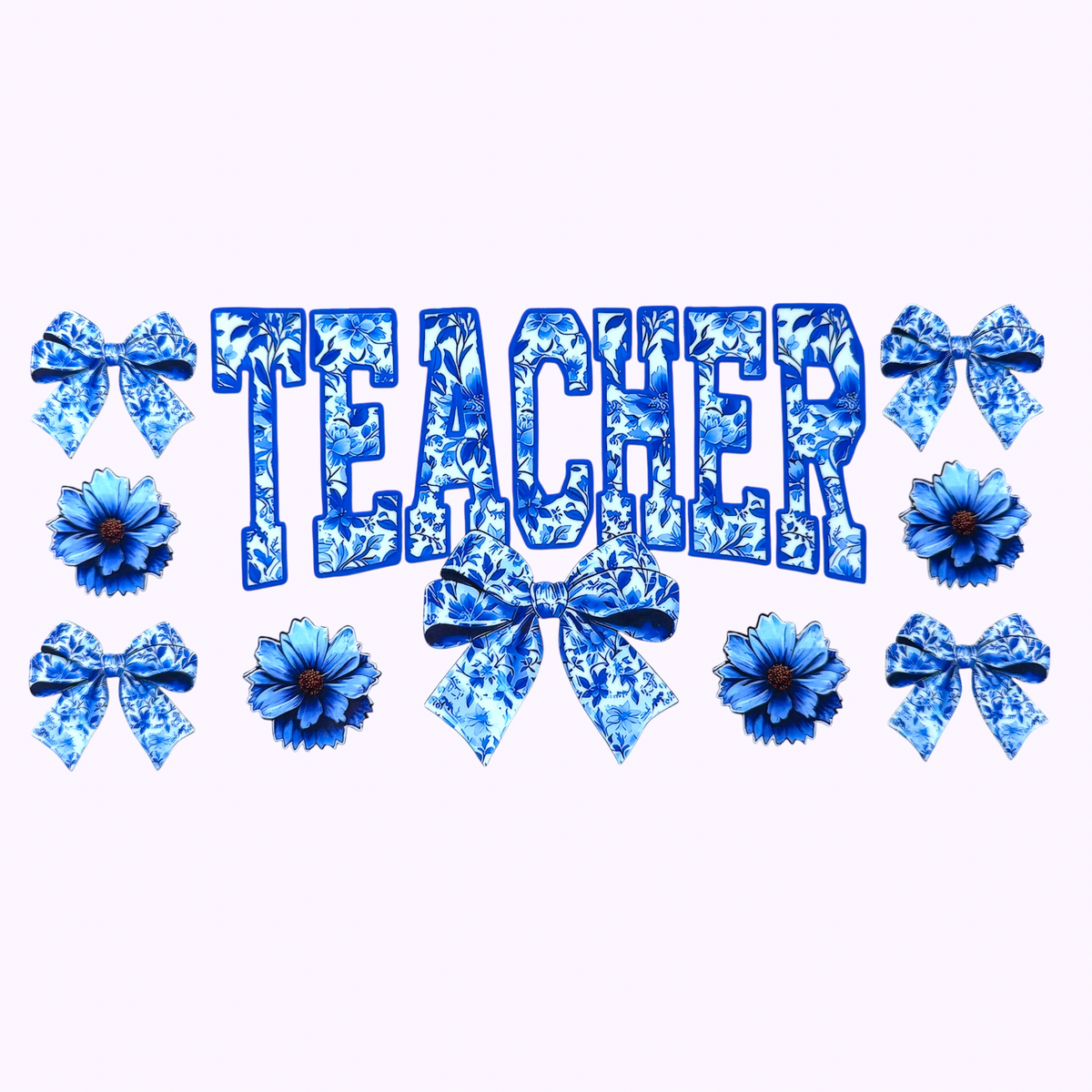 Teacher Blue Floral