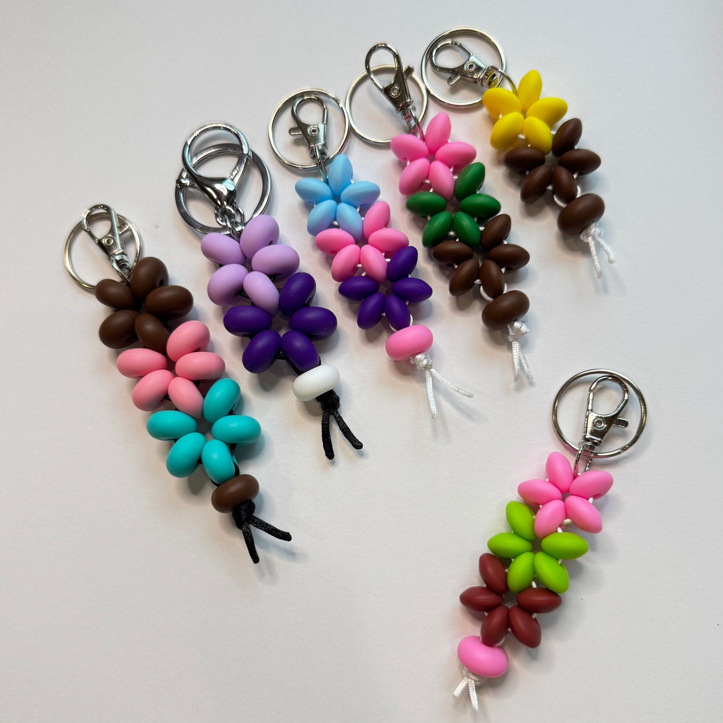 Beaded Flower Keychains
