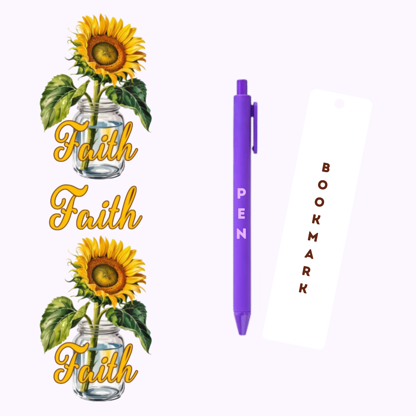 Sunflower Faith Pen/Bookmark Wrap #78