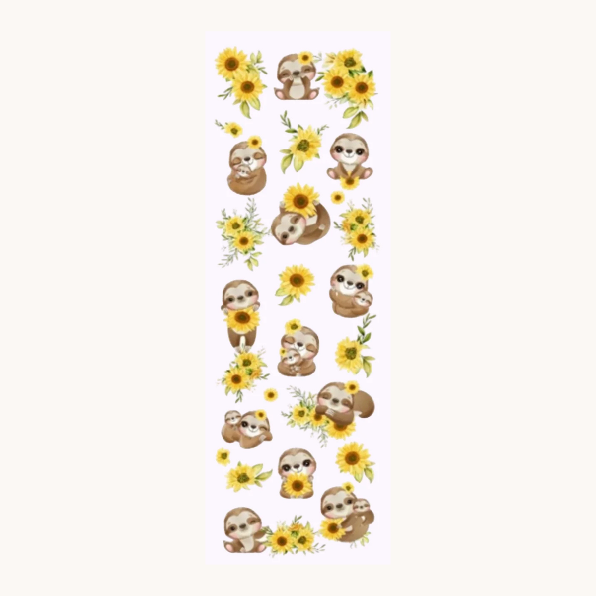 Sloth with Sunflowers