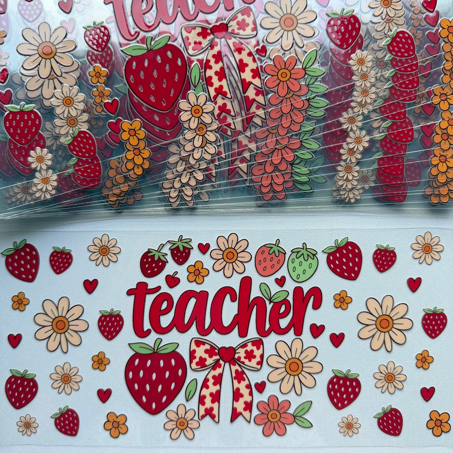 Teacher W/Strawberries Cup Wrap #43