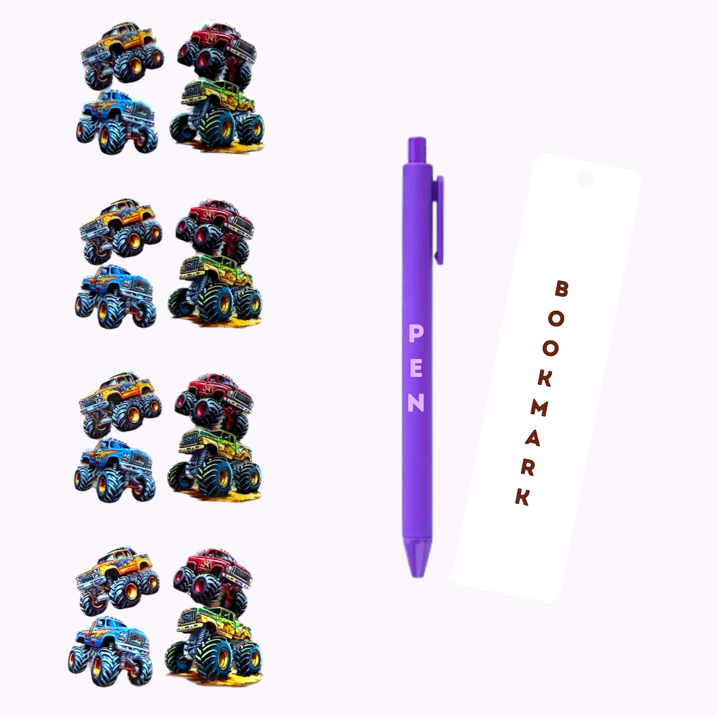 Monster Trucks Pen/Bookmark Wrap #82
