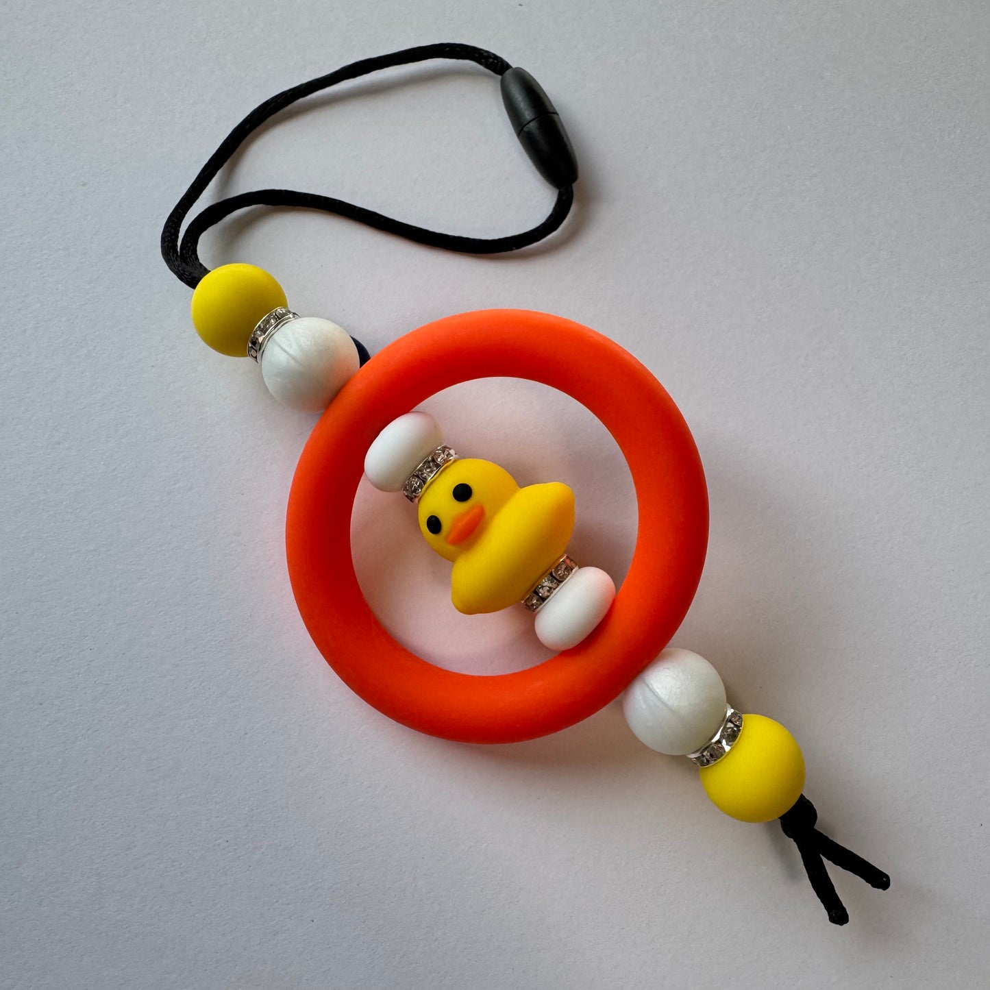 Orange & Yellow Duck Car Charm