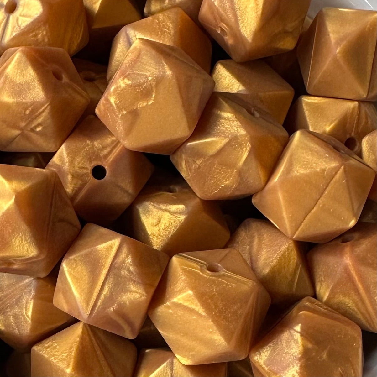 Hexagon Gold Pearl
