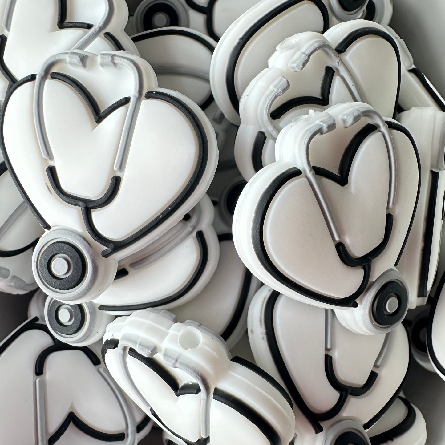 White Heart With Stethoscope