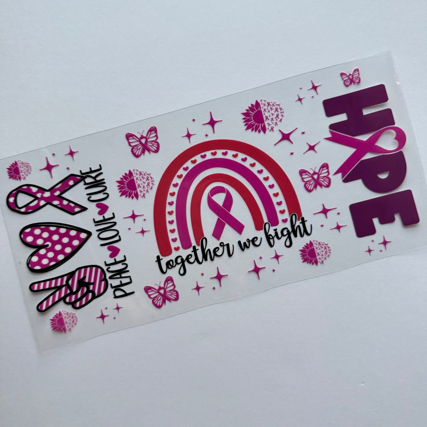Peace, Love, Cure Cup Wrap #35