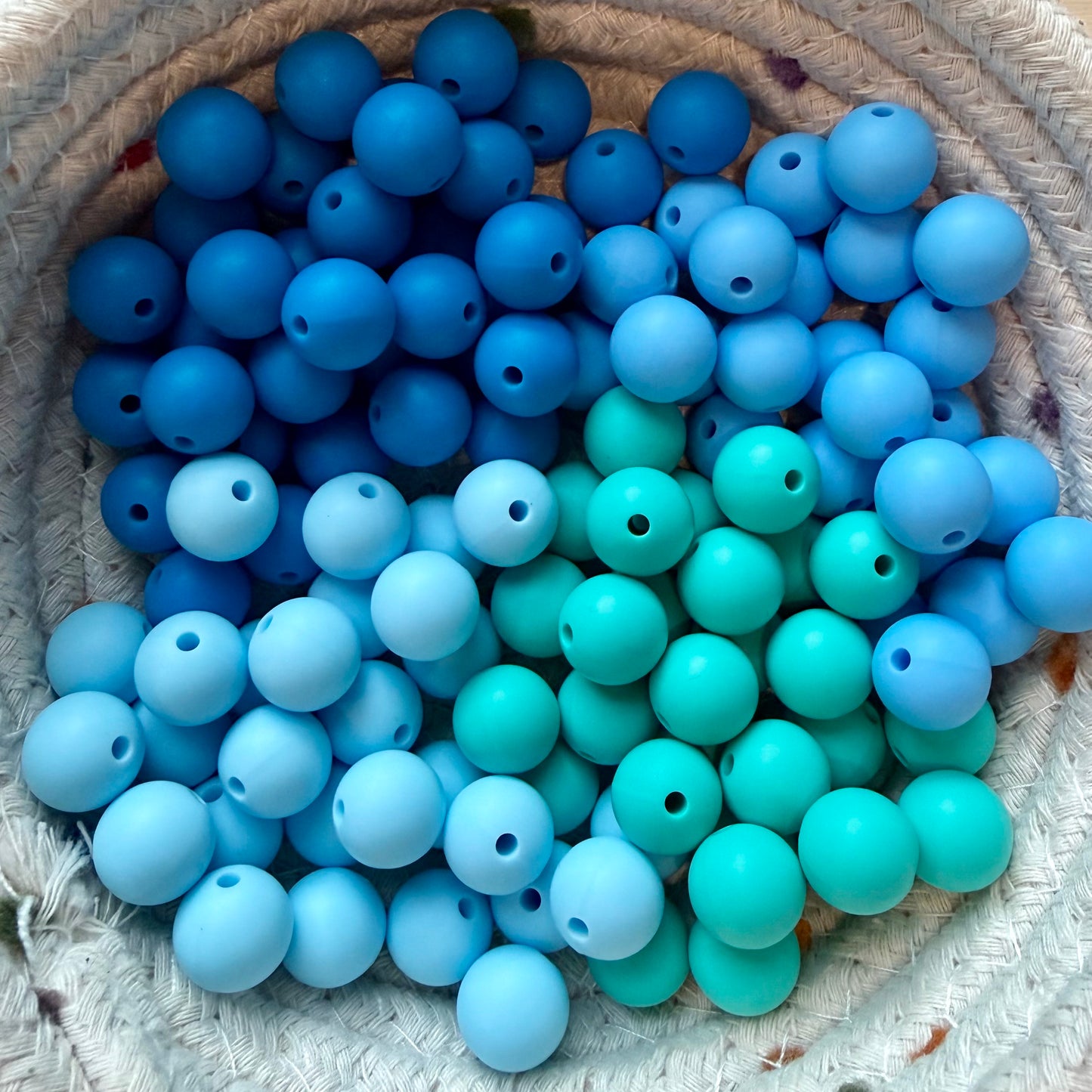 12mm Blue/Turquoise Mix 40PK
