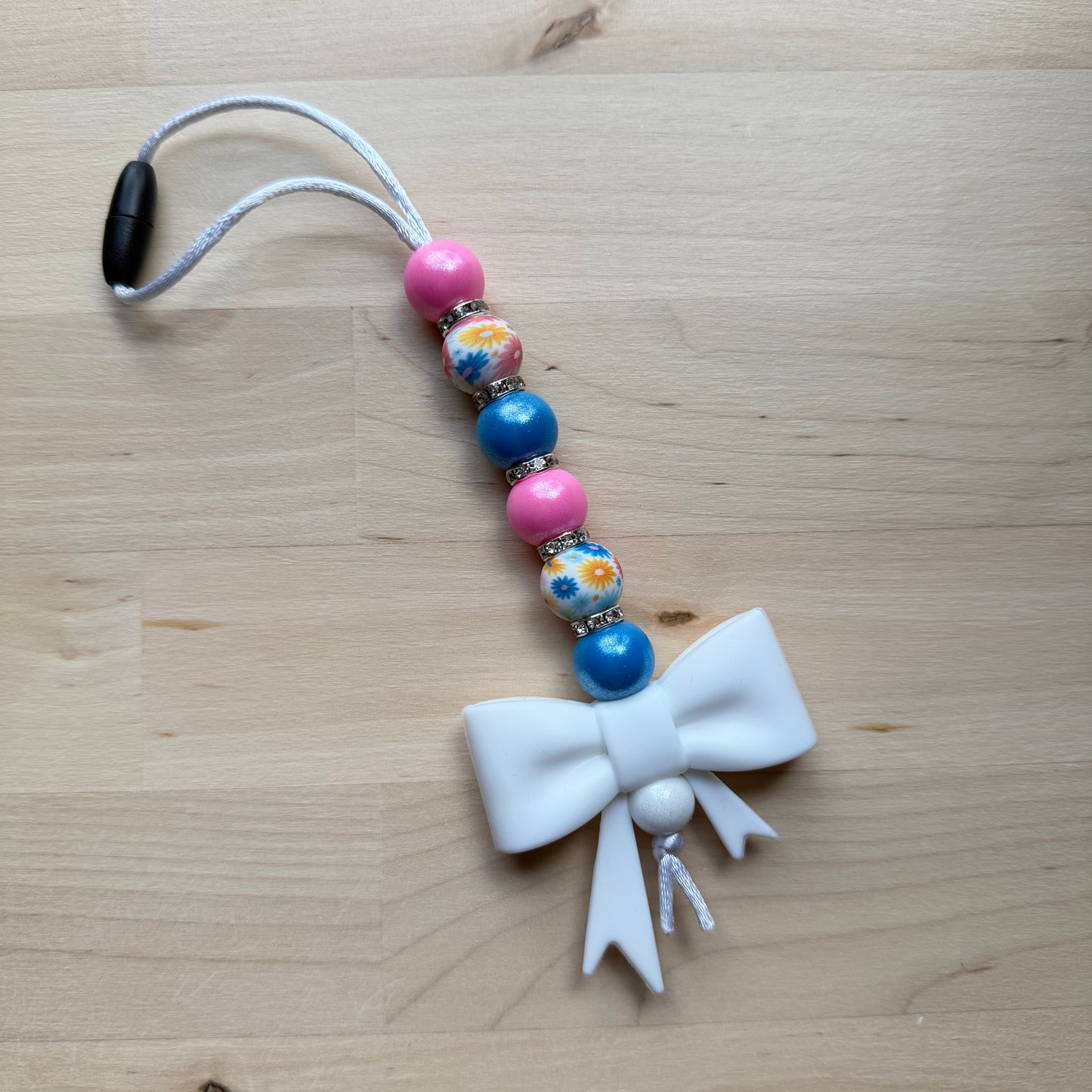 Colorful Flower Bow Keychain