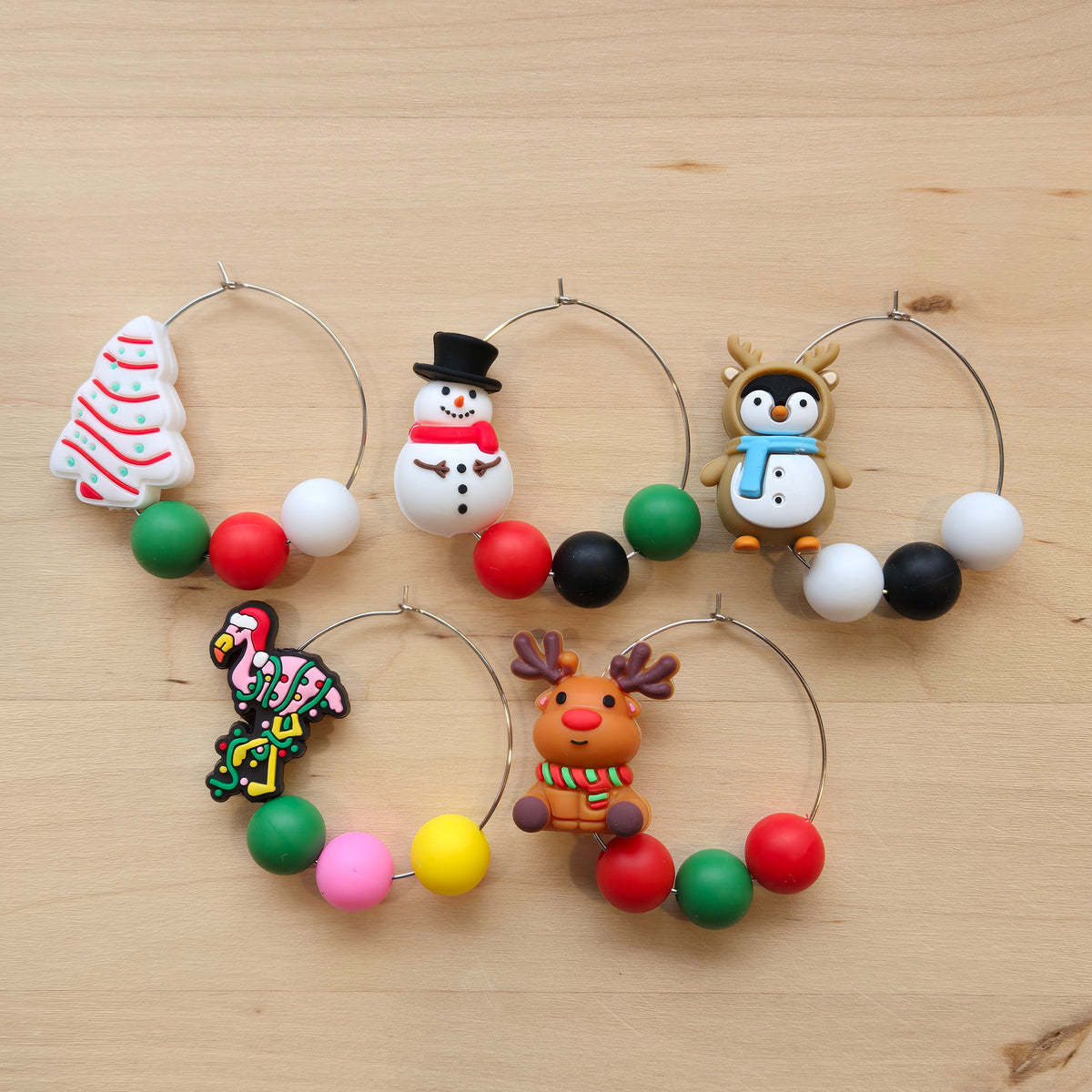 Christmas Wine Charm Kit 5pk