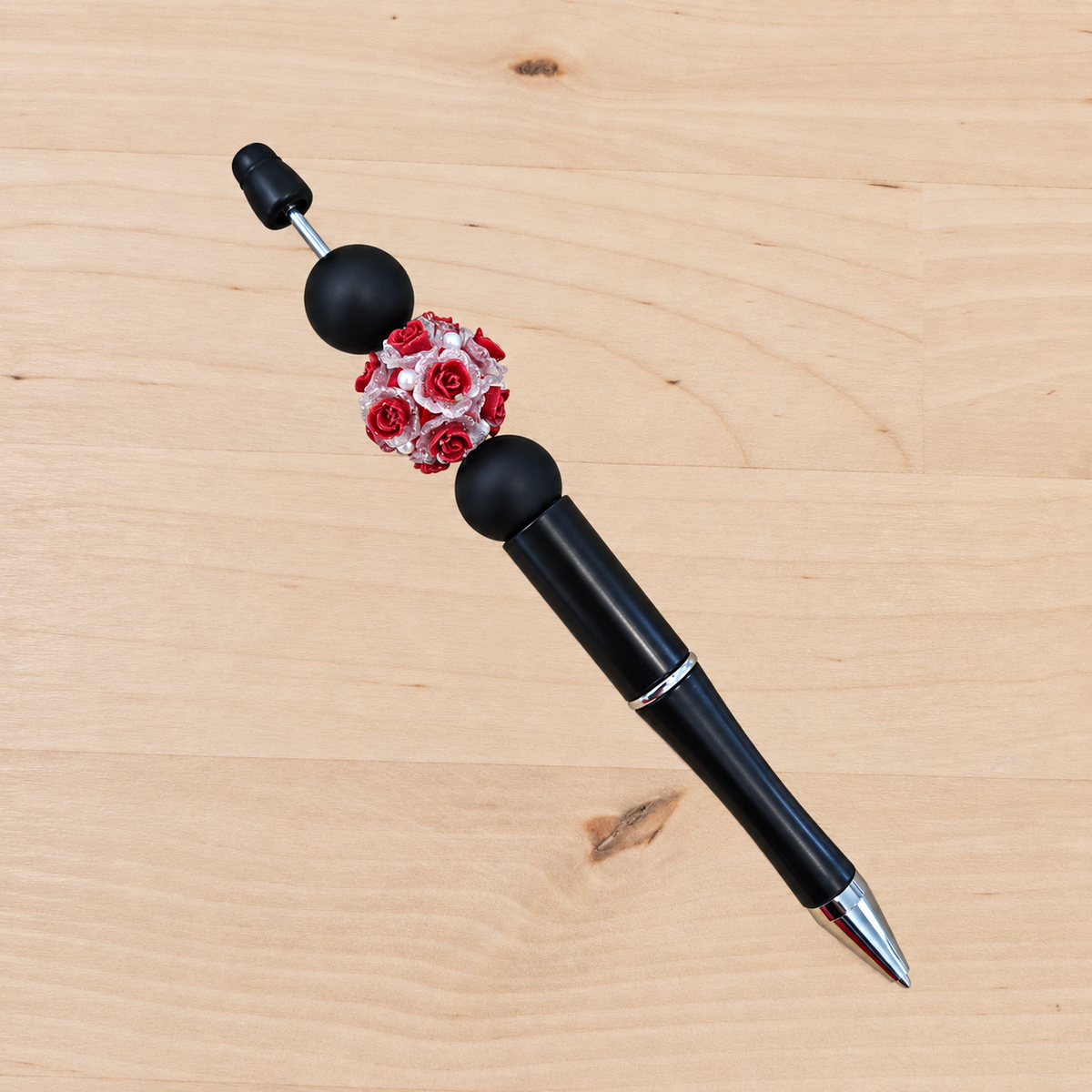 19mm Deep Red 3D Flower 1pc