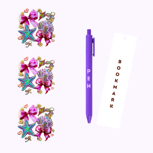 Seashells Pen/Bookmark Wrap #86