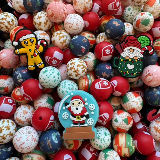 Random Christmas Silicone Bead Scoops