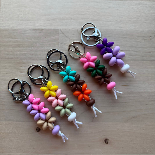 Beaded Flower Keychains