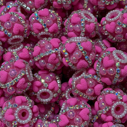 Acrylic Heart Beads
