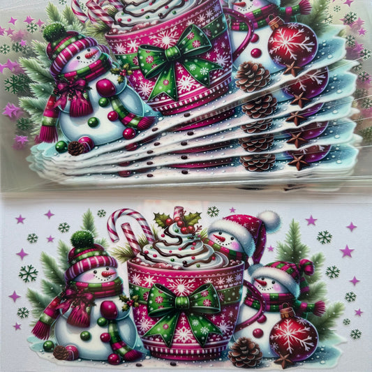 Snowman & Hot Cocoa Cup Wrap #3A