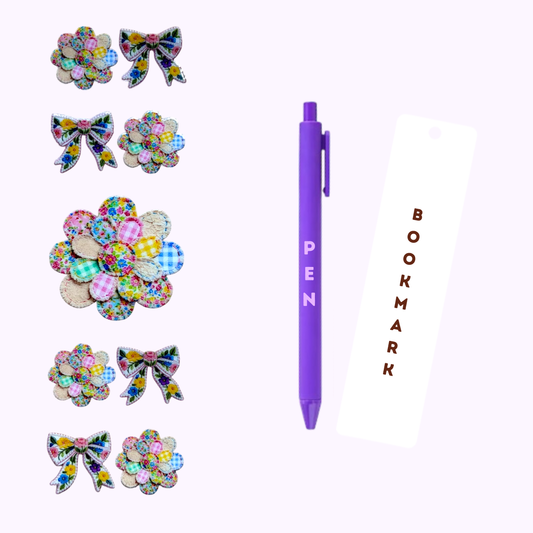 Quilted Flower Pen/Bookmark Wrap #88