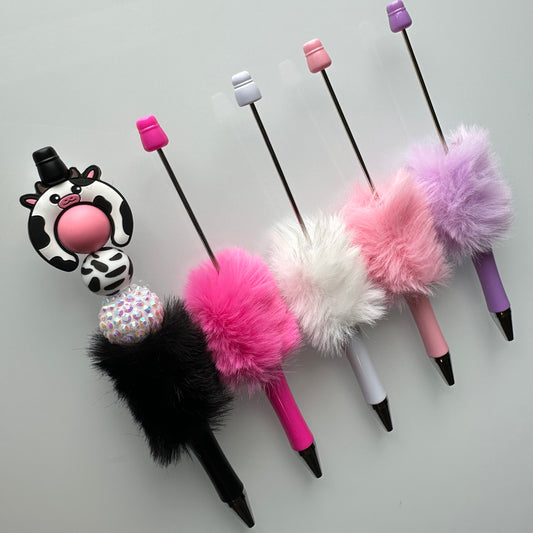 Fluffy Bunny Beadable Pens