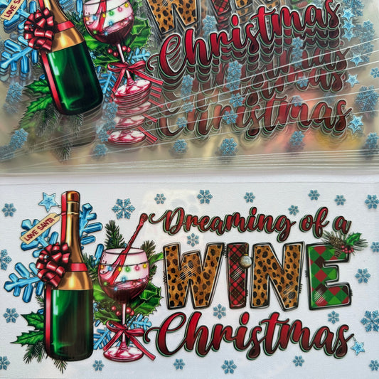 Dreaming Of A Wine Christmas Cup Wrap #10A