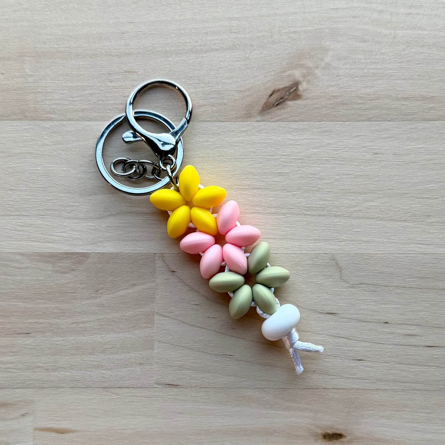 Beaded Flower Keychains