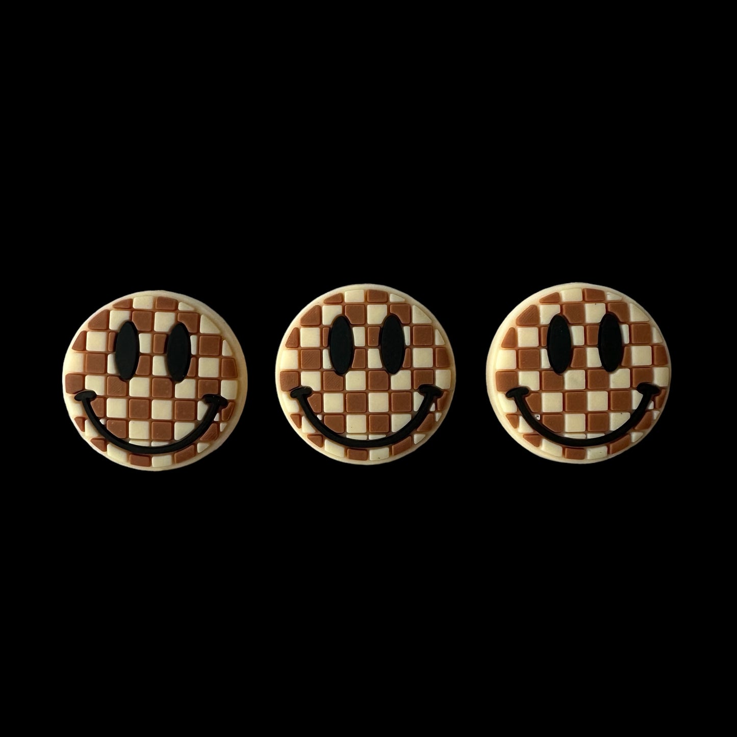 Brown Checker Smiley Face