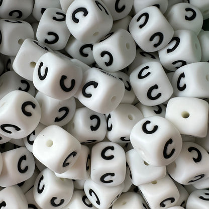 12mm Letter & Number Beads