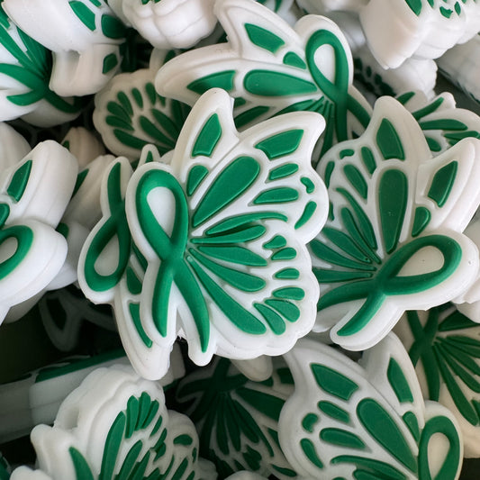 Green Ribbon Awareness Butterfly