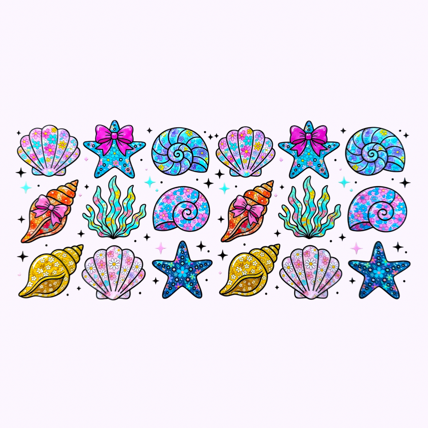 Sea Shells Cup Wrap #107