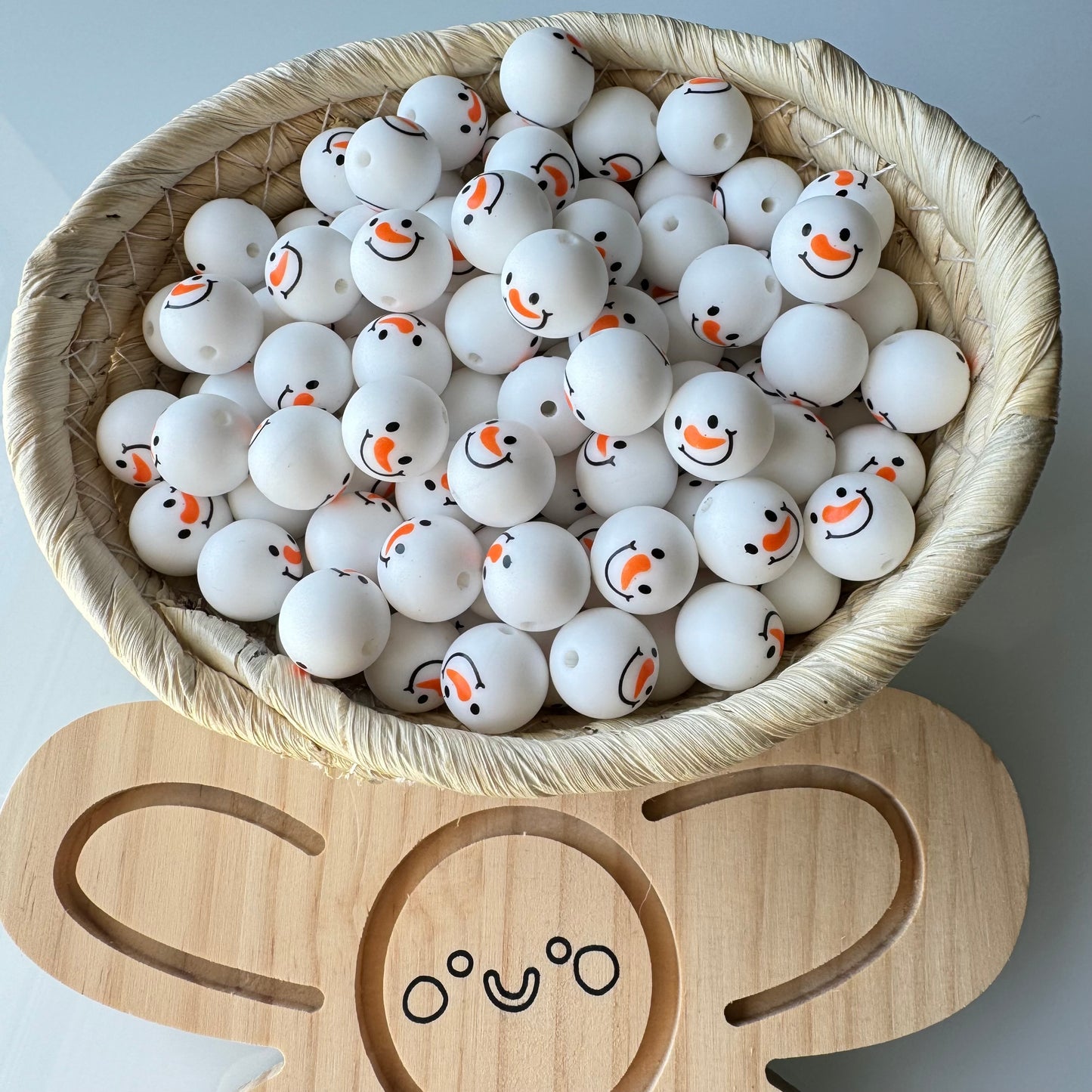 Snowman Face Beads