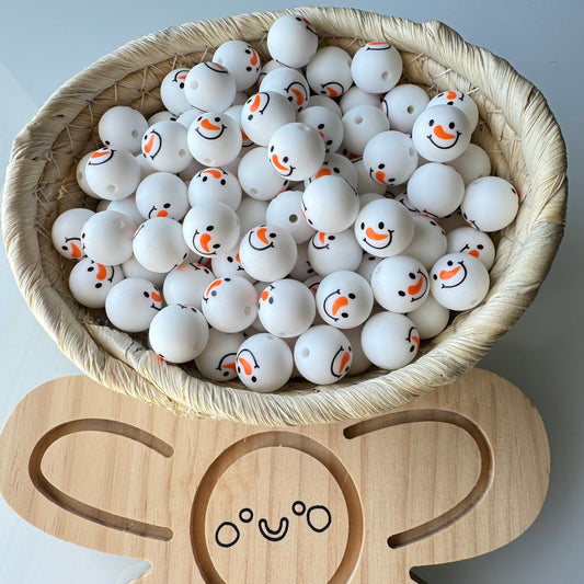 Snowman Face Beads