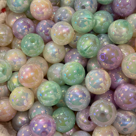 16mm Pastel Acrylic Bead Mix 25PK