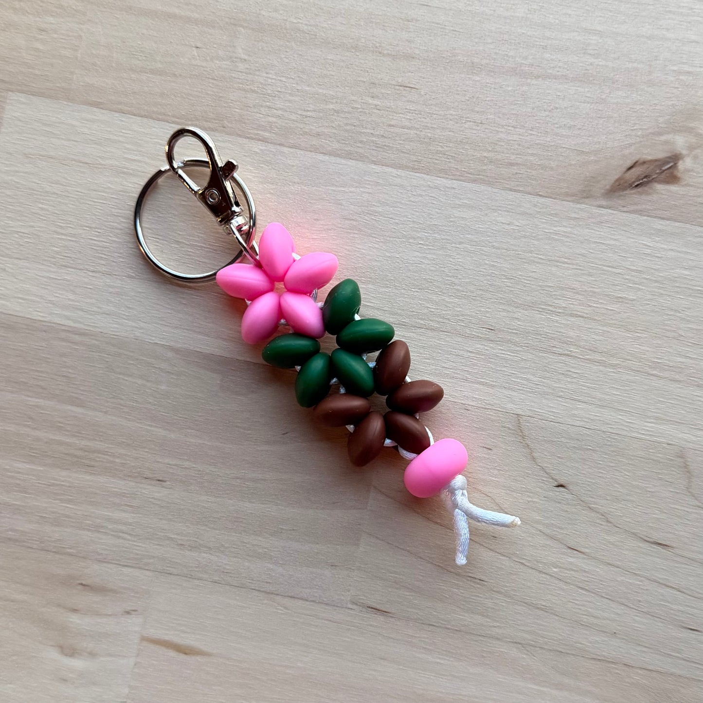Beaded Flower Keychains