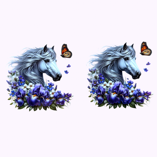 Horses with Butterflies