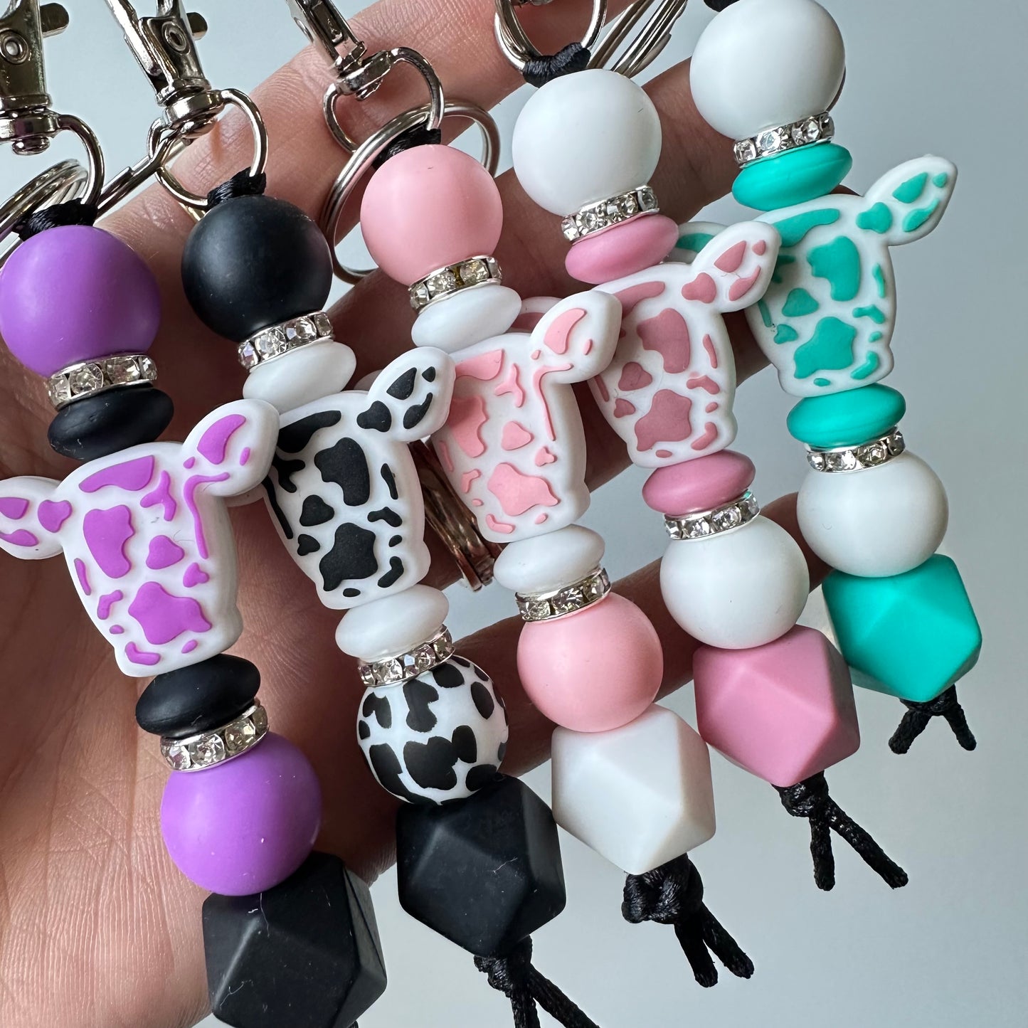 Cow Head Western Keychains