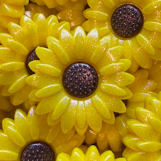 Yellow Daisy “Shiny Glitter”