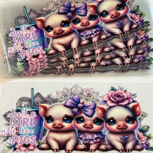 A Girl Who Loves Pigs Cup Wrap #12