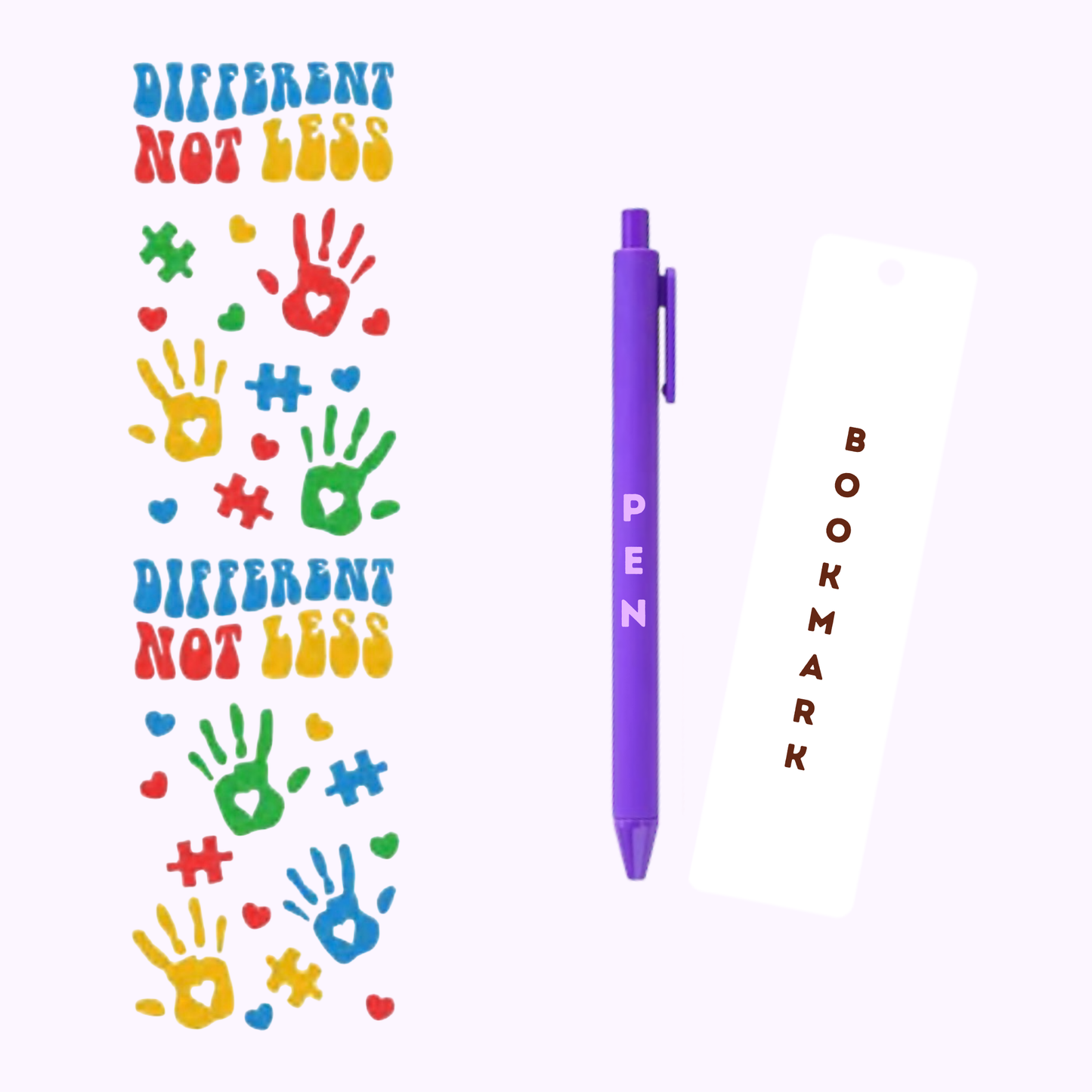 Different Not Less Awareness Pen/Bookmark Wrap #80