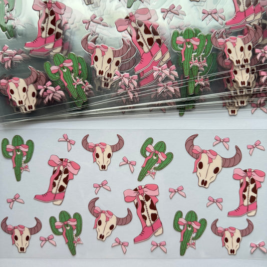 Pink Boot & Cactus Cup Wrap #38