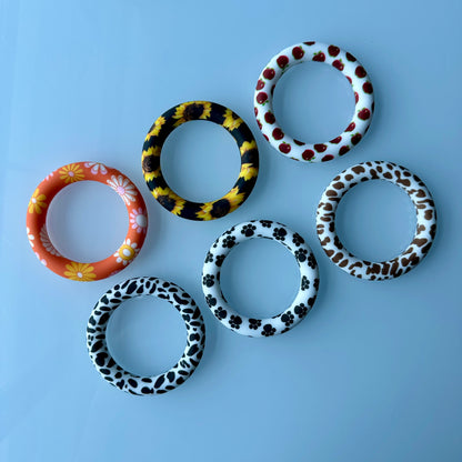 65mm Pattern Silicone Rings