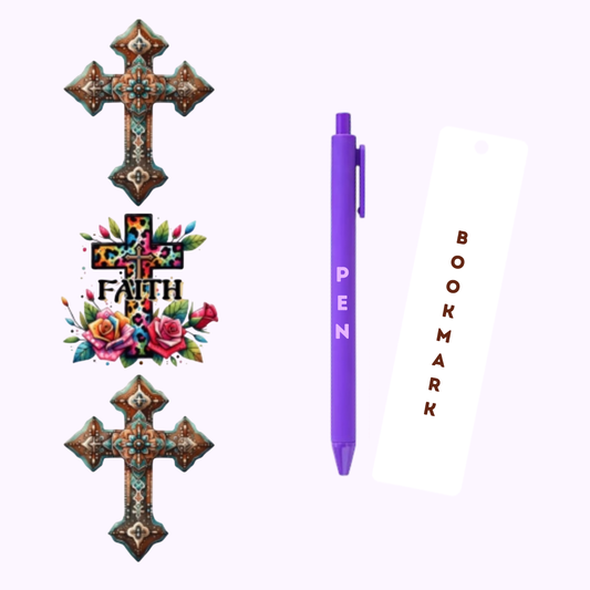 Faith Cross Pen/Bookmark Wrap #77