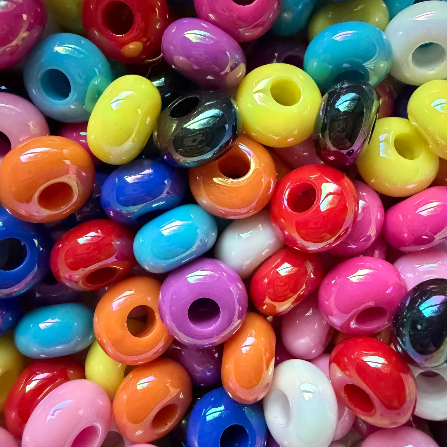 14mm Acrylic Abacus Spacers 50PK
