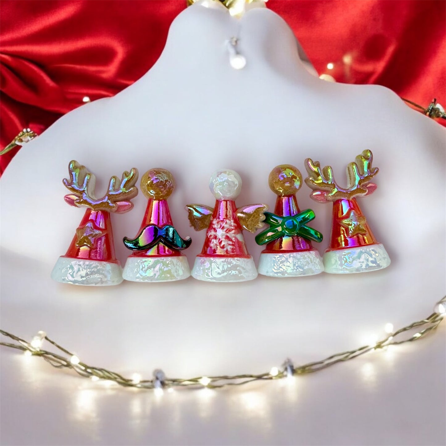 Acrylic Santa Hats 5pk